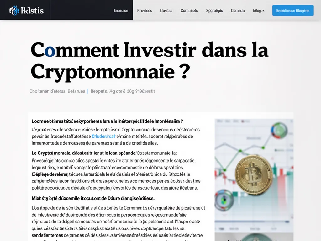 Comment investir dans la cryptomonnaie ? Guide concret et sécurisé pour 2026