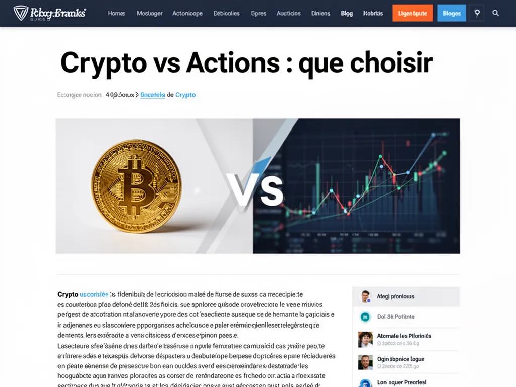 Crypto vs actions : que choisir pour votre portefeuille