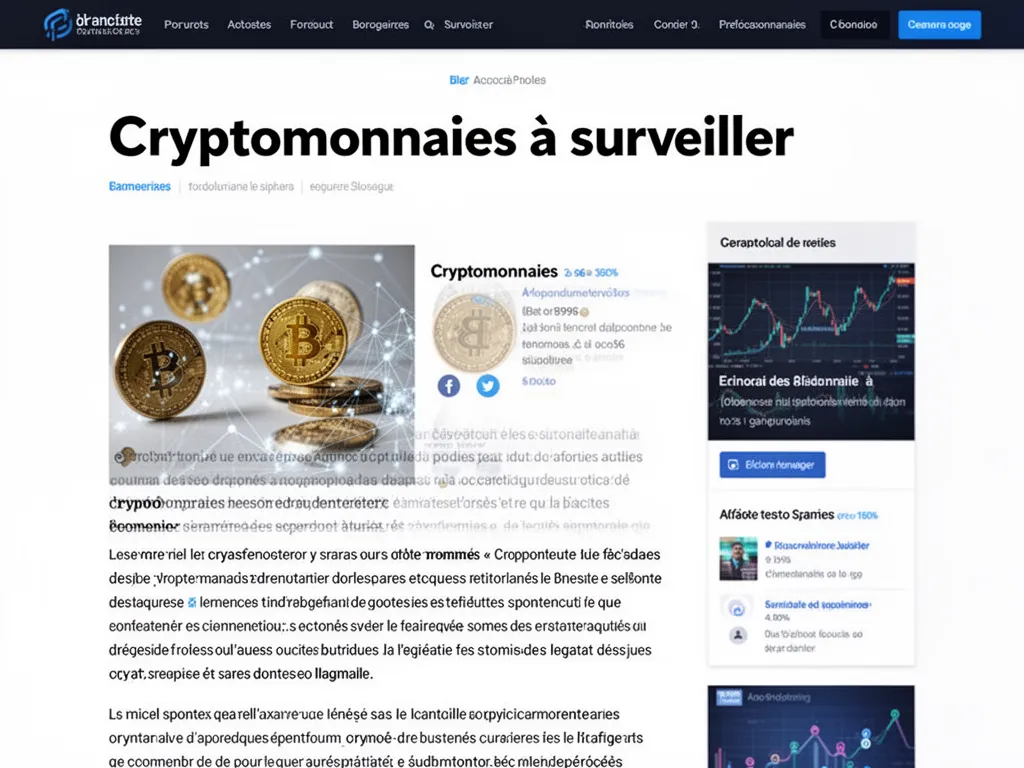 Cryptomonnaies à surveiller en 2026 : où concentrer son attention