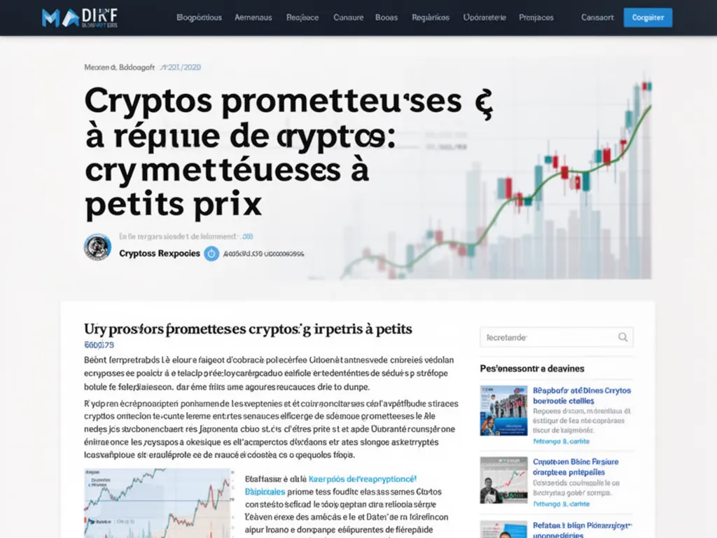 Cryptos prometteuses à petits prix en 2026