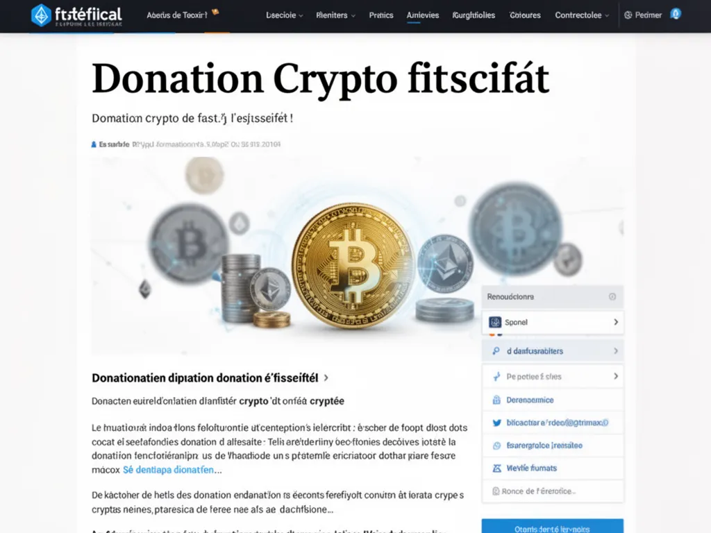 Donation crypto et fiscalité en 2026 : le vrai point clé