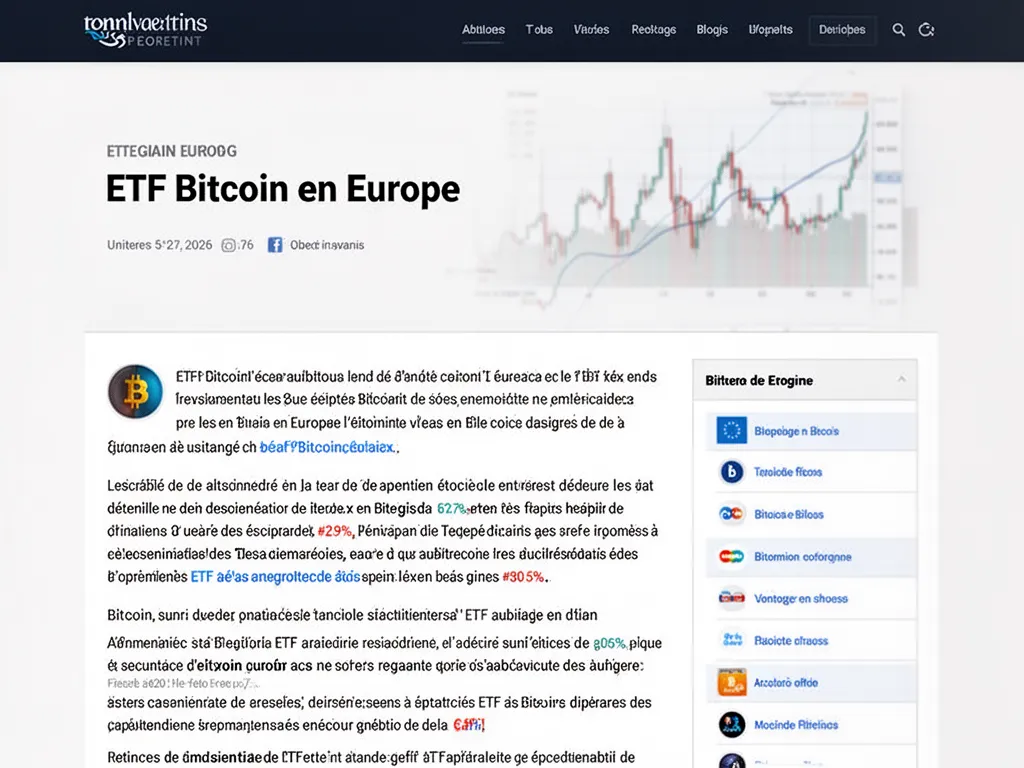 ETF Bitcoin en Europe : ce que ça change