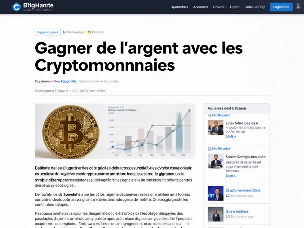 Gagner de l'argent avec les cryptomonnaies : stratégies réalistes