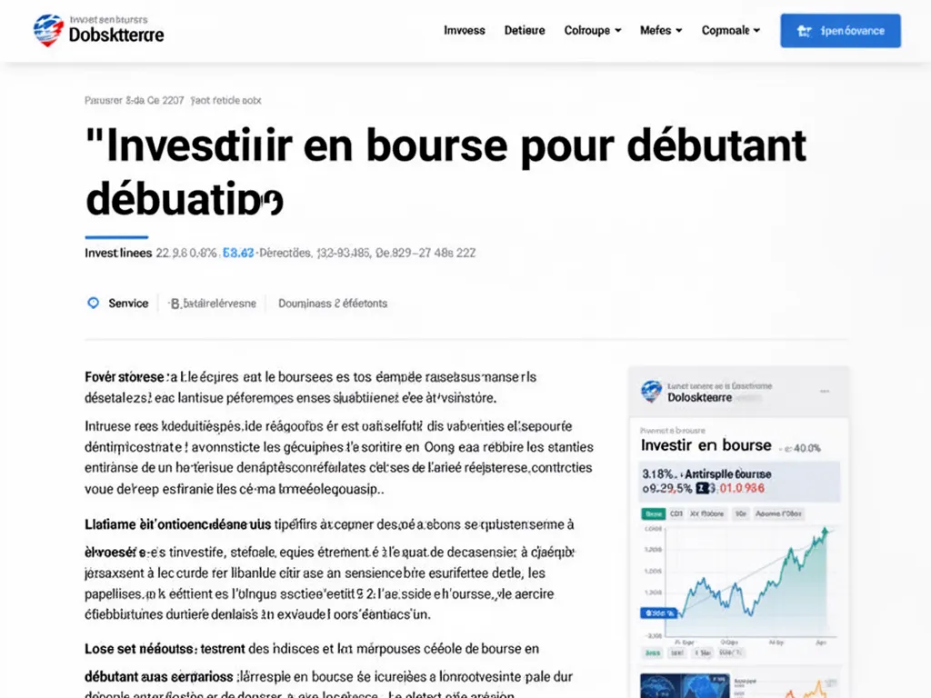 Investir en bourse pour débutant : le guide pratique et réaliste