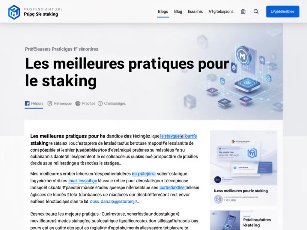 Les meilleures pratiques pour le staking crypto