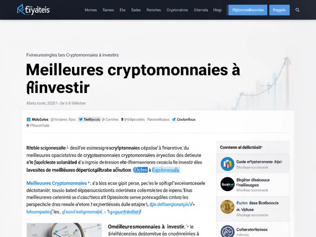 Meilleures cryptomonnaies à investir en 2026 : guide pragmatique
