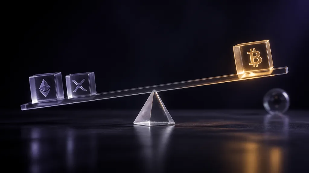 Illustration de l'actualité : Ether, XRP ETF inflow streaks end as Bitcoin funds rebound
