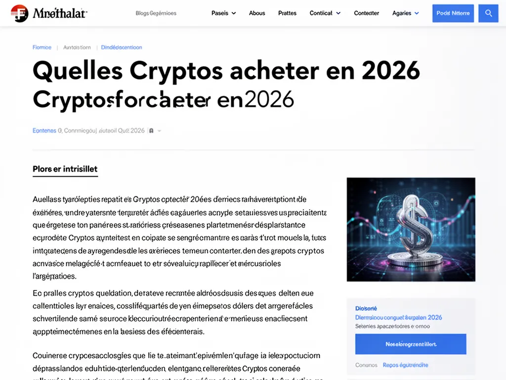 Quelle crypto acheter en 2026 : la grille d'analyse qui remplace les listes