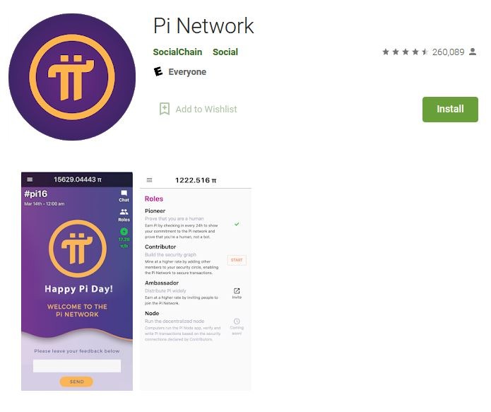 Pi network googleplay